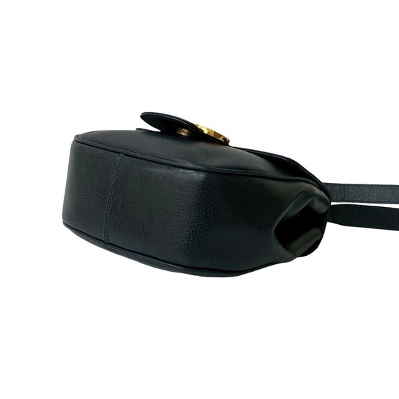 Salvatore Ferragamo Gancini Leather Shoulder Bag/Pochette in Navy Blue (19938) - Picture 8 of 10